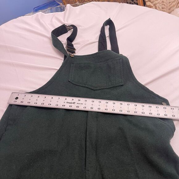 CODET Canadian Wool Woodsman’s Bib Overalls Men’s Dark Green Size XL - Picture 2 of 8